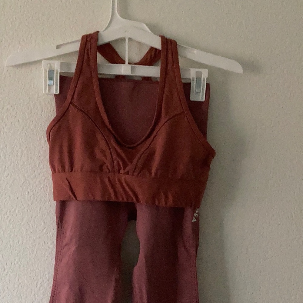 Sports bra with leggings